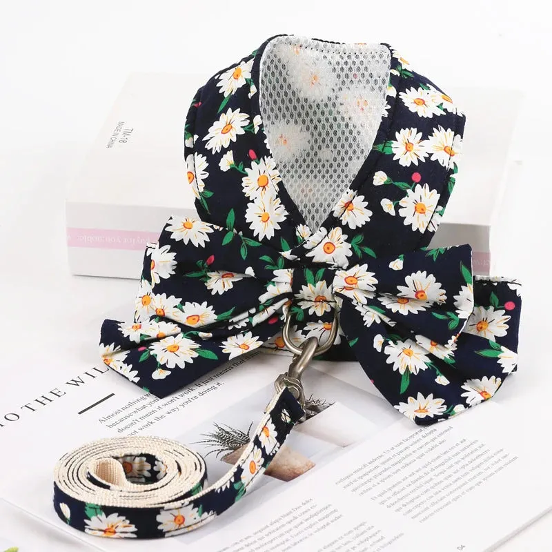 Floral Bowknot Clothes Cat & Small and Medium Dog Vest