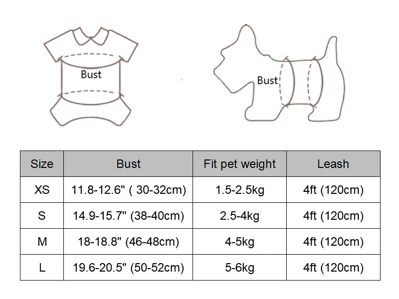 Floral Bowknot Clothes Cat & Small and Medium Dog Vest