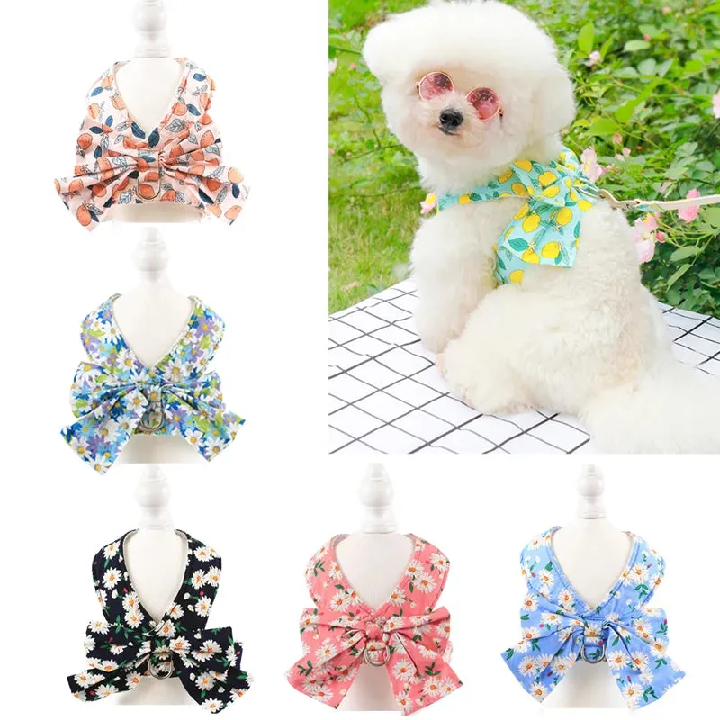 Floral Bowknot Clothes Cat & Small and Medium Dog Vest