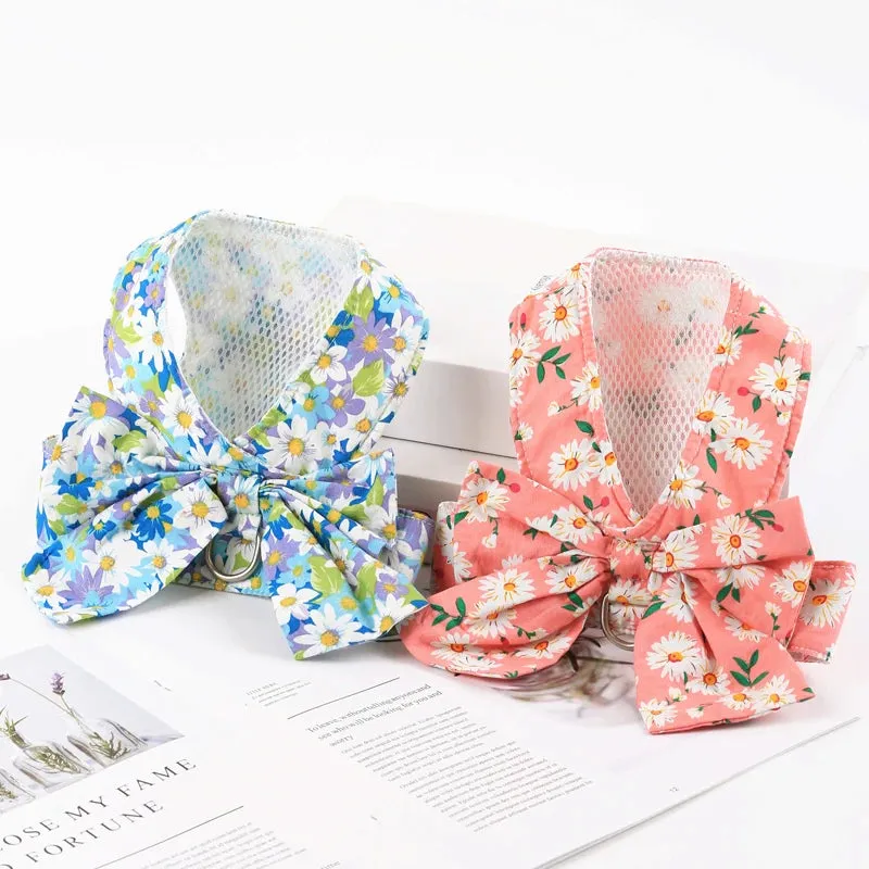Floral Bowknot Clothes Cat & Small and Medium Dog Vest