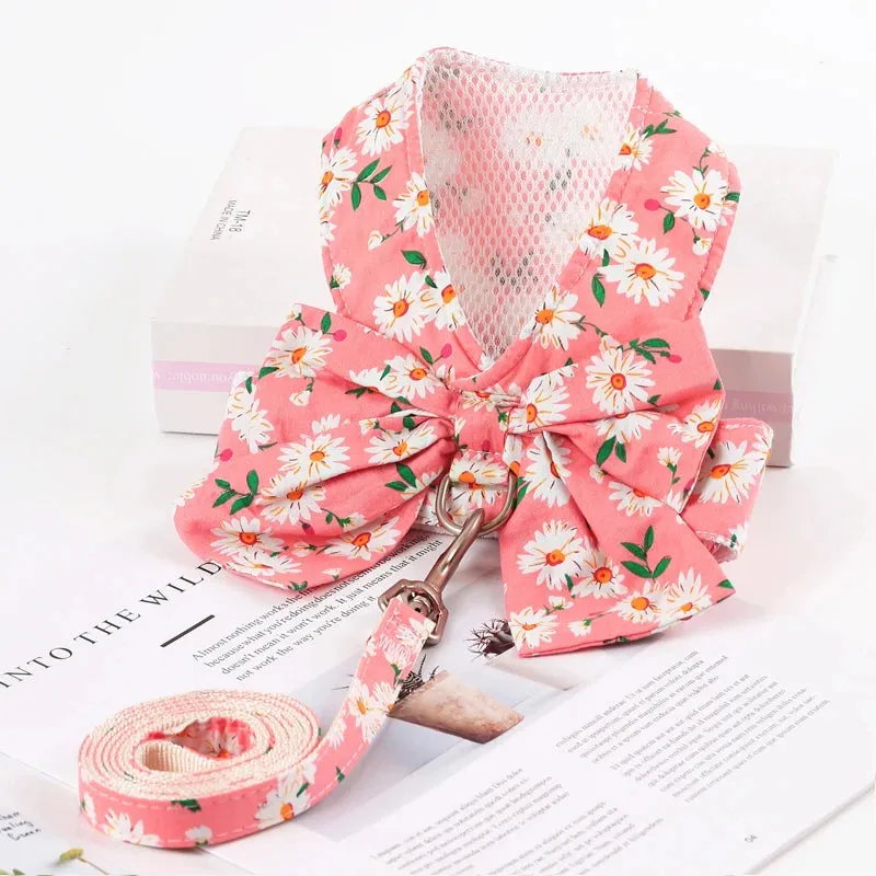 Floral Bowknot Clothes Cat & Small and Medium Dog Vest