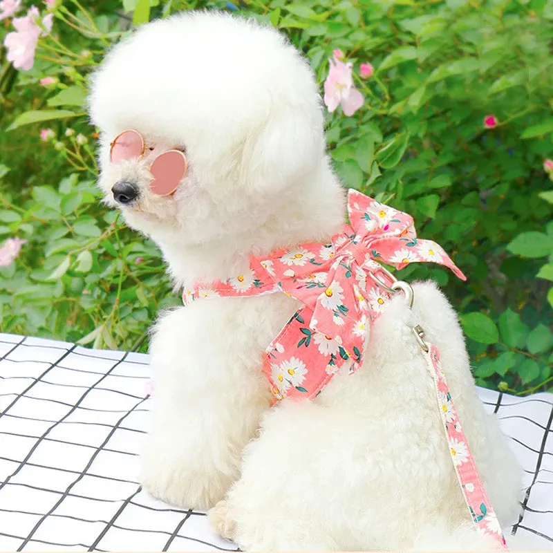 Floral Bowknot Clothes Cat & Small and Medium Dog Vest