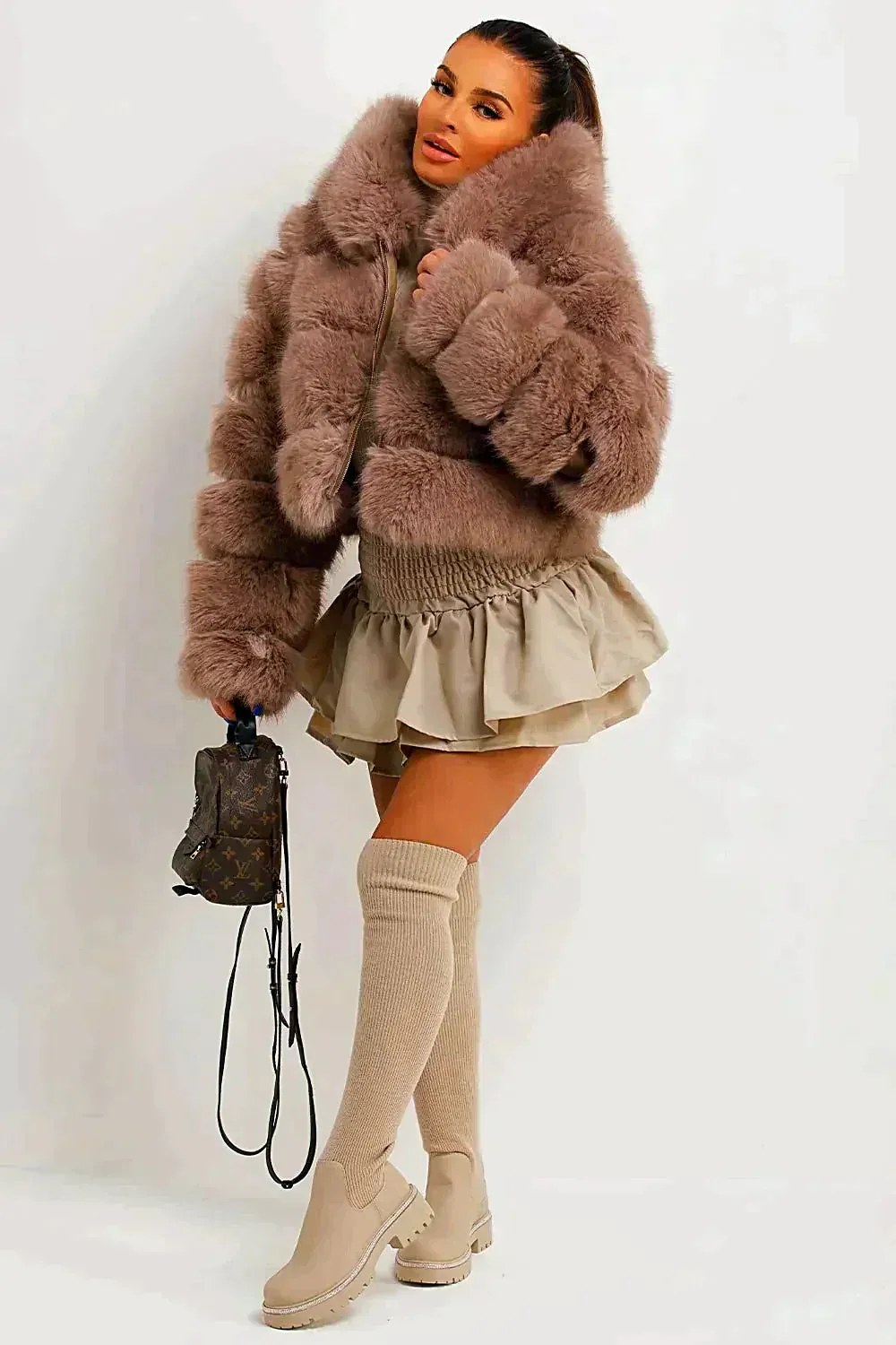 Fluffy Short Faux Fur Coat