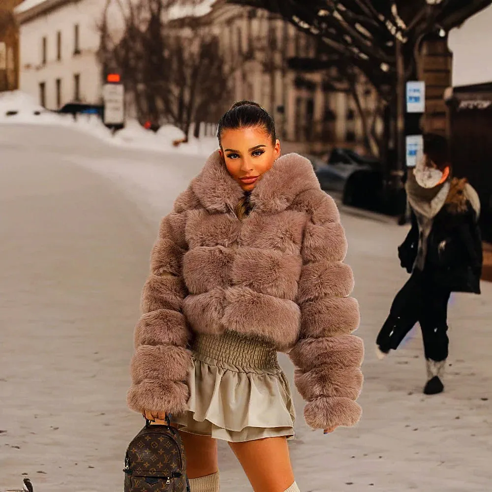 Fluffy Short Faux Fur Coat