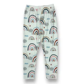 Girls Boutique Size 5/6 White Rainbow Print Soft Leggings