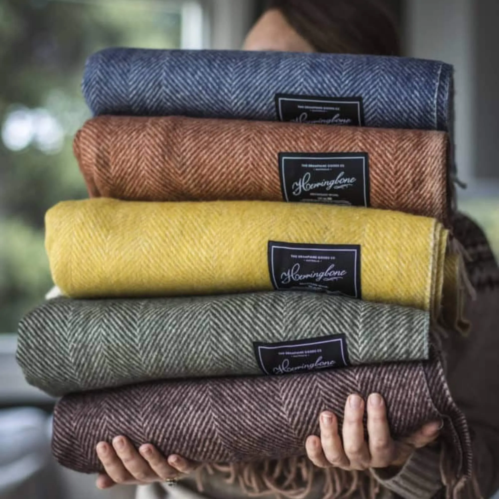 Herringbone Collection | Recycled Wool Blankets | Storm