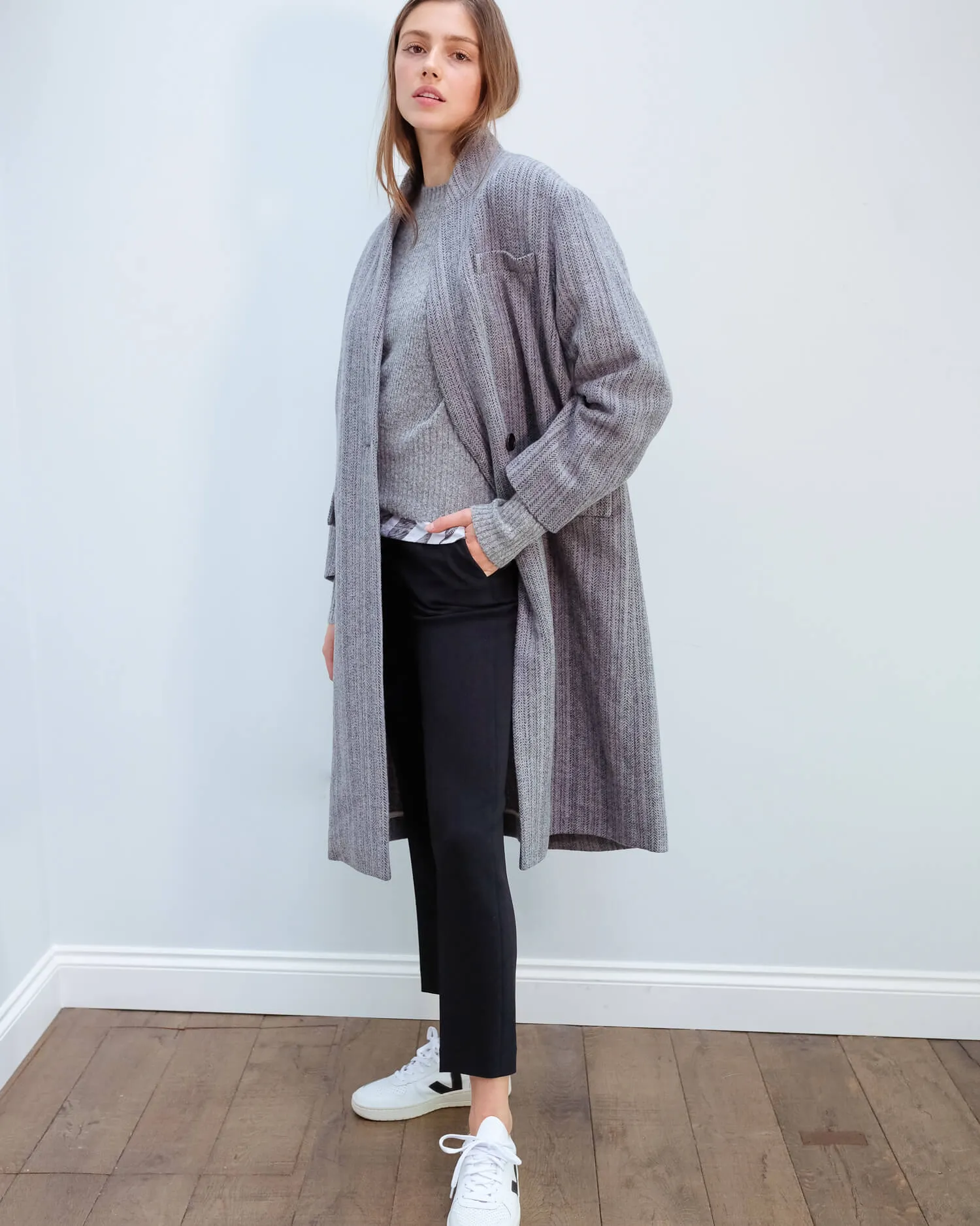 IM Henlo coat in greyish blue