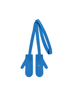 Kids' Recycled Cashmere Mittens—cerulean blue