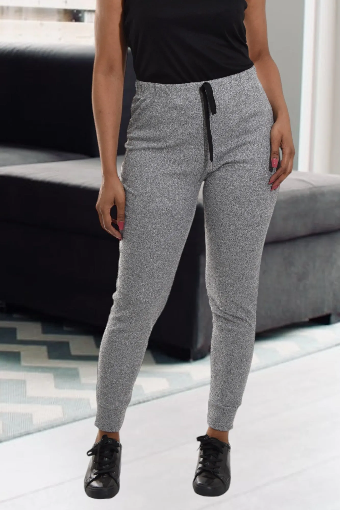 Ladies Grey Skinny Track Pants