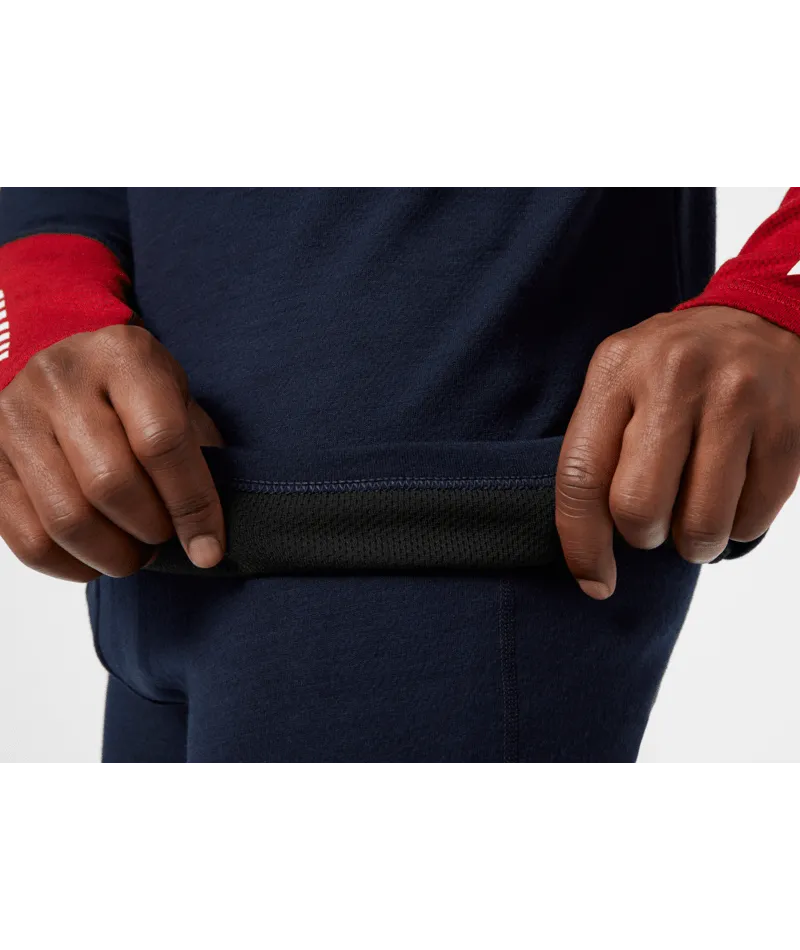 LIFA MERINO MIDWEIGHT 1/2 ZIP BASELAYER - NAVY