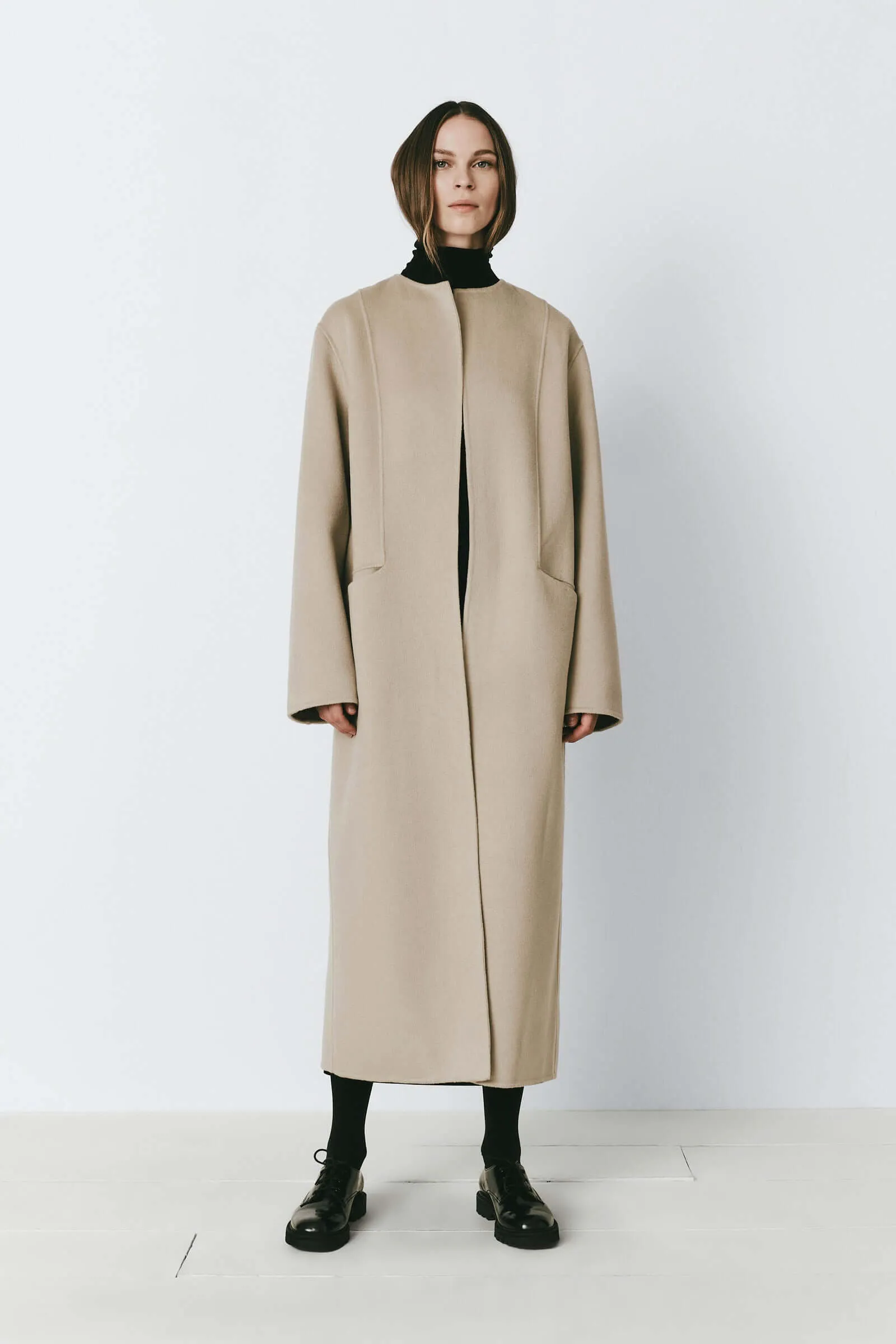 Mathé Belted Double-Faced Coat