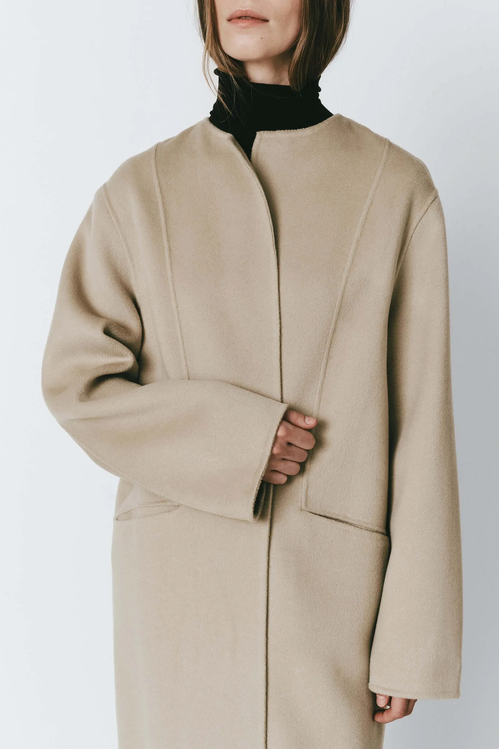 Mathé Belted Double-Faced Coat