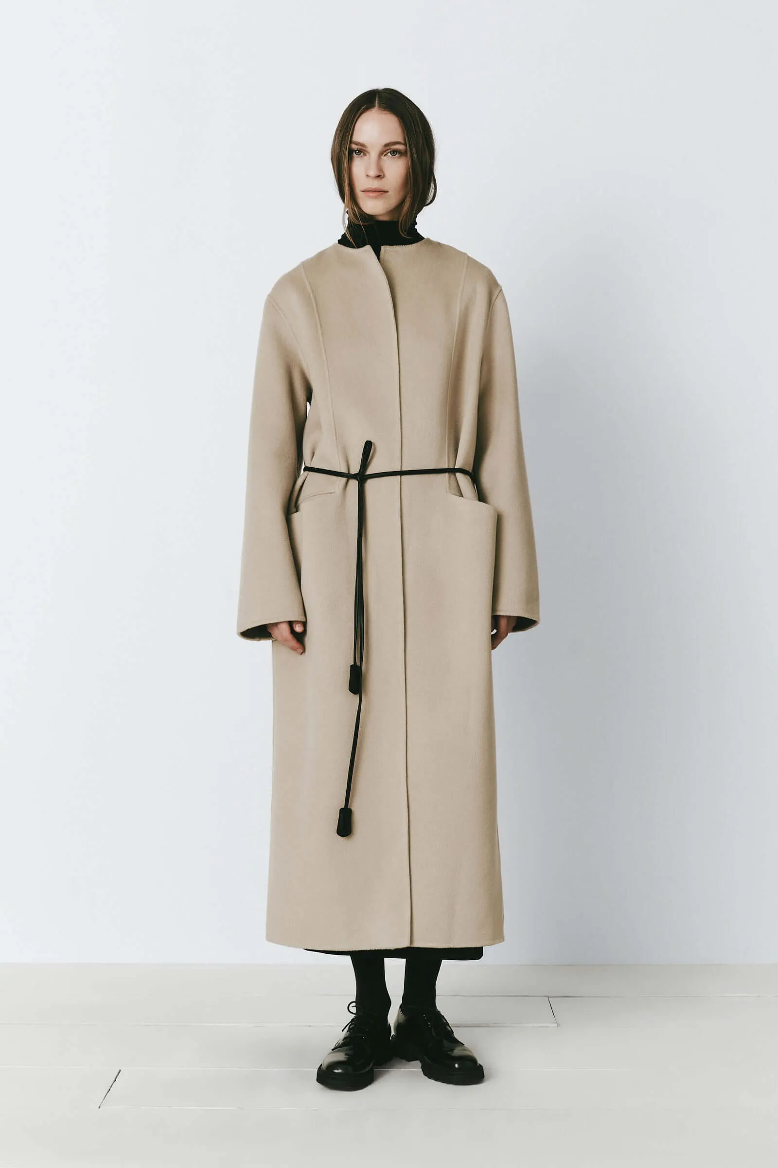 Mathé Belted Double-Faced Coat