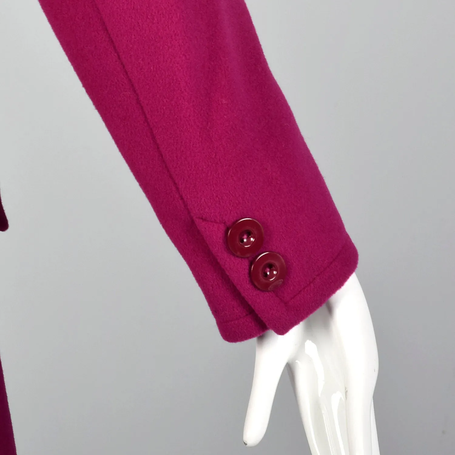 Medium 1980s Dramatic Pink Trench Coat