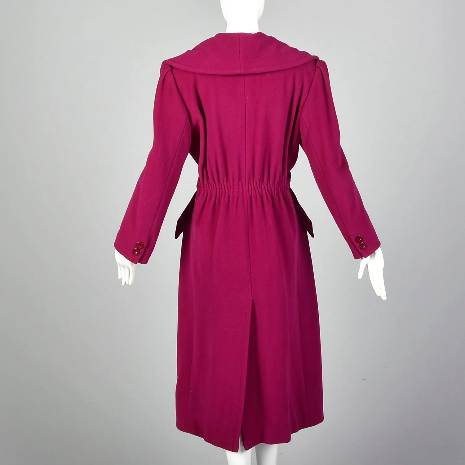 Medium 1980s Dramatic Pink Trench Coat