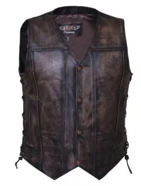 Mens 10 Pocket MONTANA Brown Vest