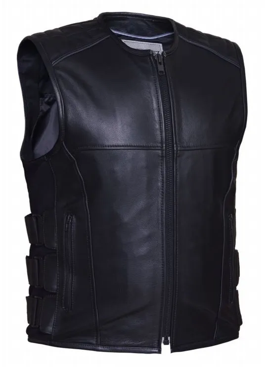 Mens PREMIUM Tactical Style Zippered Club Vest