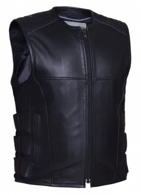 Mens PREMIUM Tactical Style Zippered Club Vest