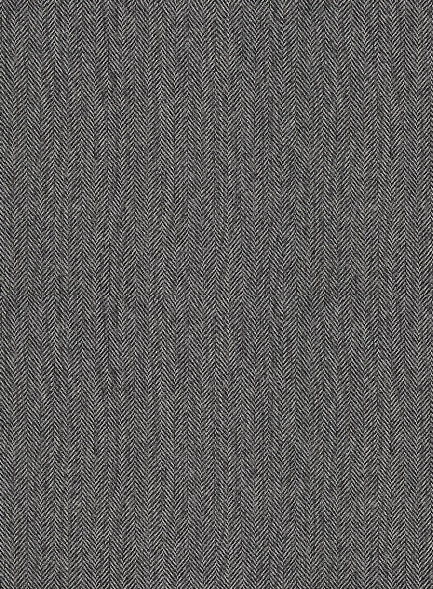 Men's Slim Fit Tweed Herringbone V Neck Waistcoat