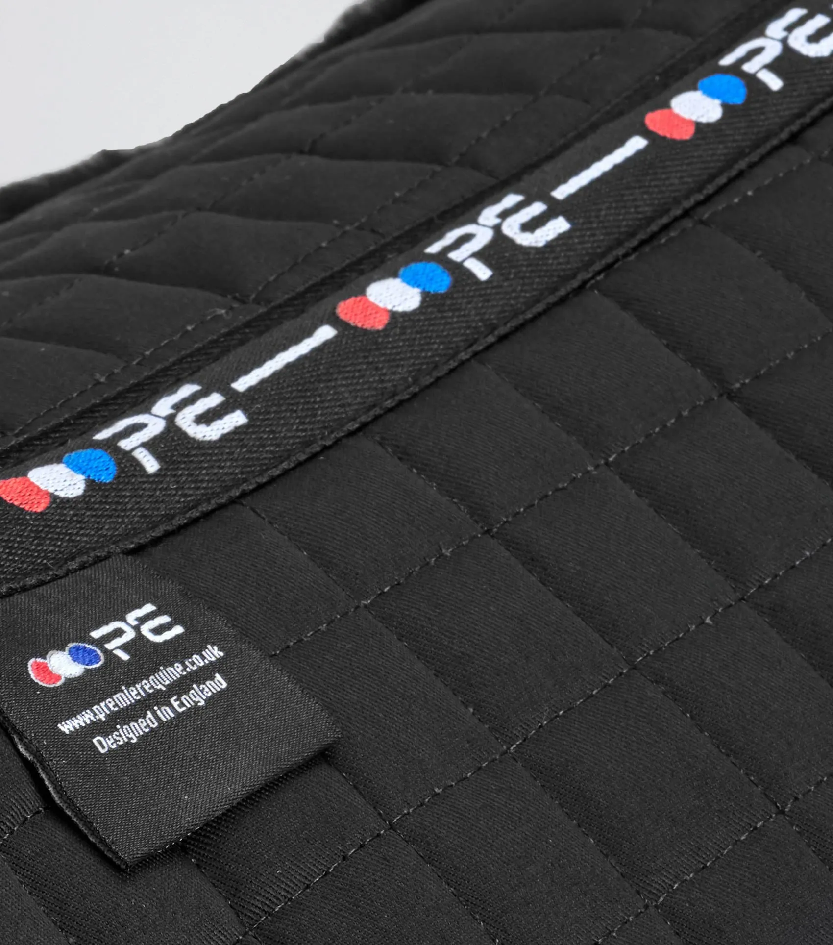 Merino Wool Saddle Pad - Half Pad Black/Black Wool