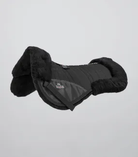 Merino Wool Saddle Pad - Half Pad Black/Black Wool