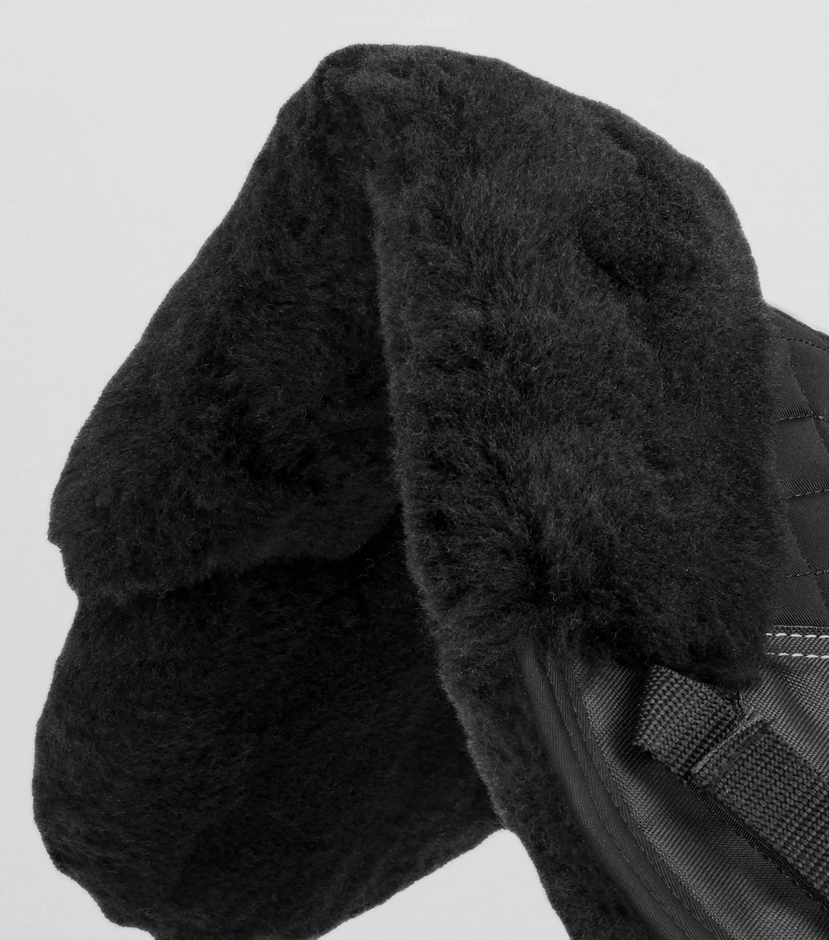 Merino Wool Saddle Pad - Half Pad Black/Black Wool
