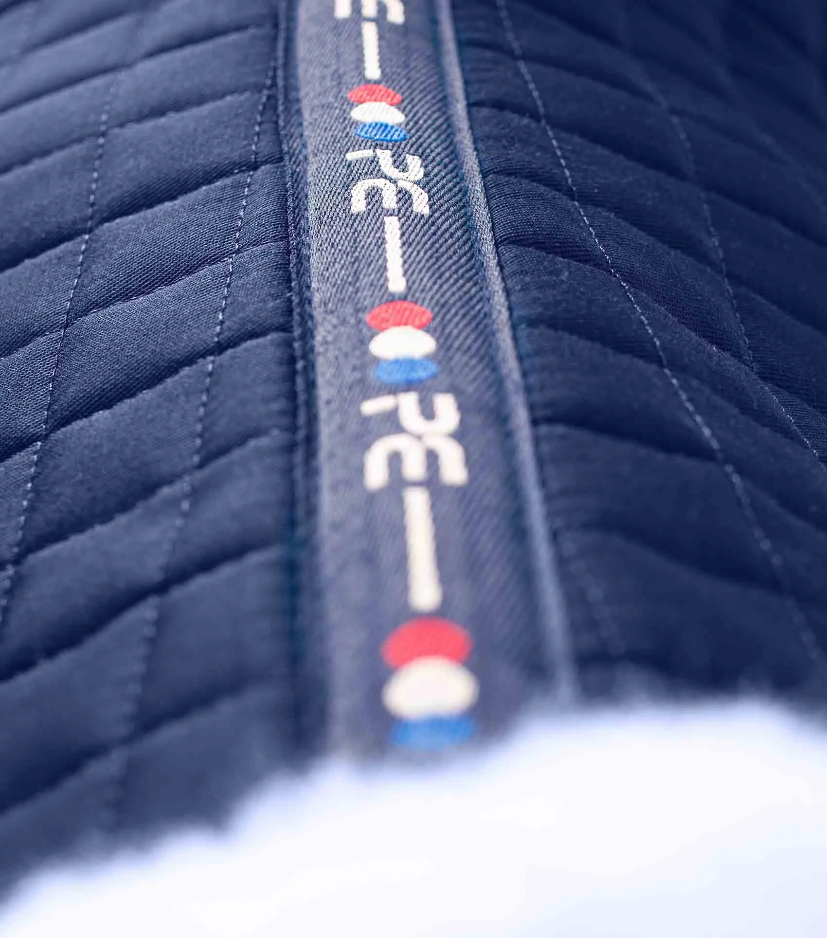 Merino Wool Saddle Pad - Half Pad Navy/Natural Wool
