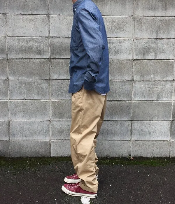 MHL./WASHED CHINO COTTON PANTS (BEIGE)