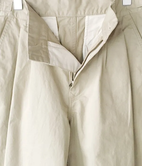 MHL./WASHED CHINO COTTON PANTS (BEIGE)