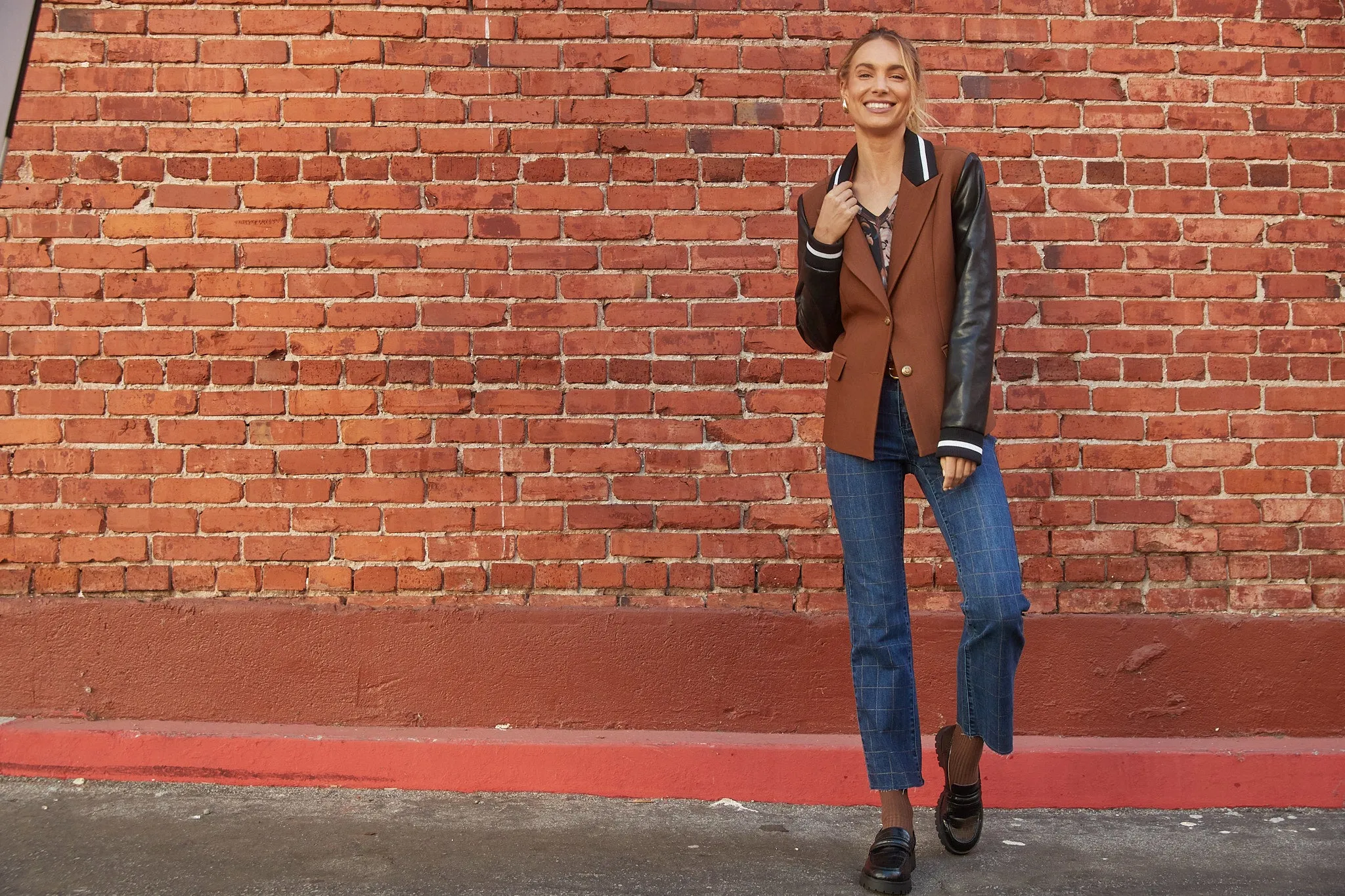 Mixed Media Blazer