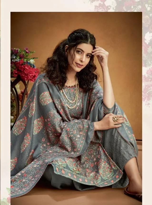 Noorani Pure Pashmina Suit Women's Dress Material