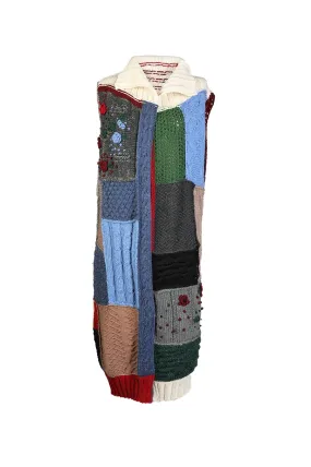Patchwork Knit Cardigan