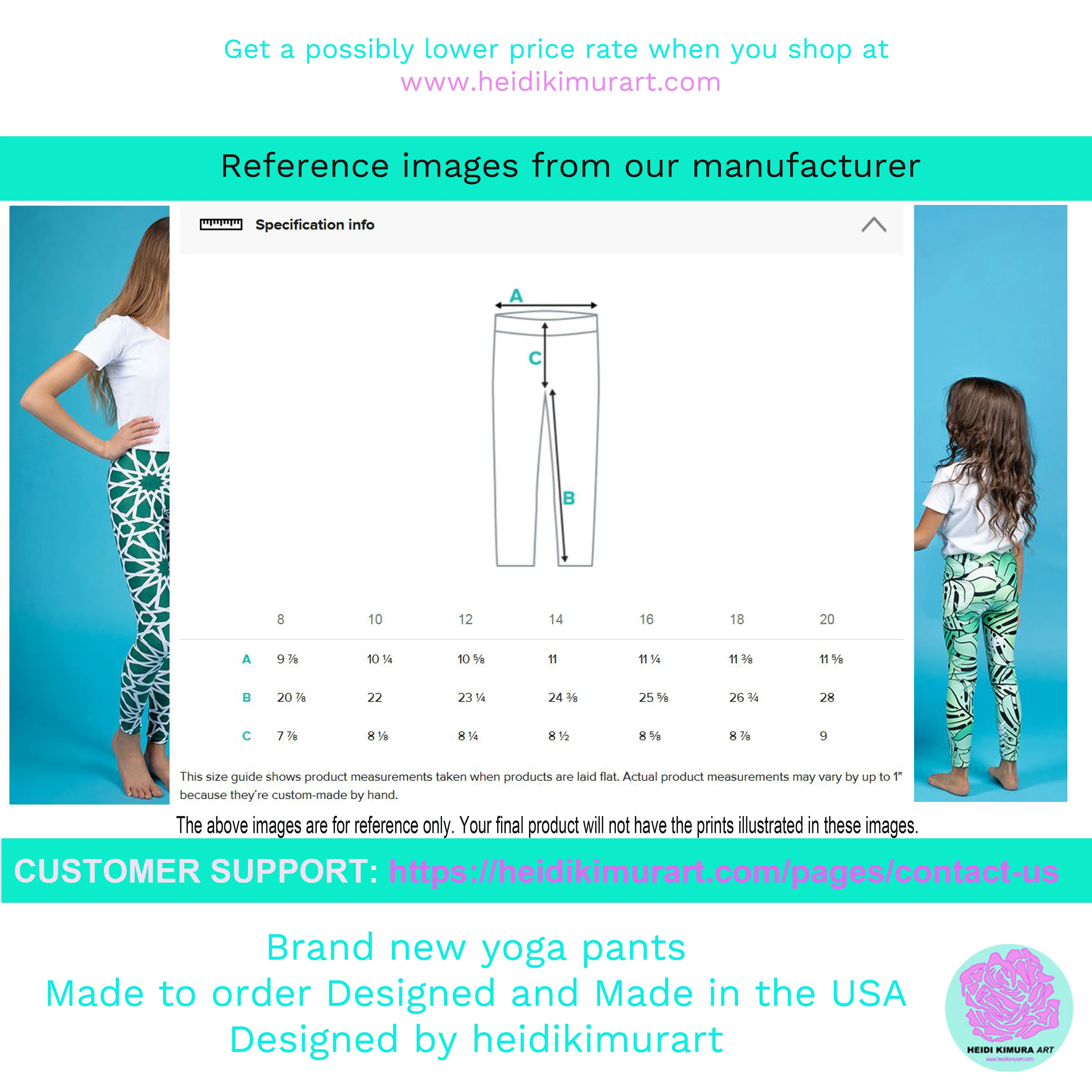 Pink Solid Color Premium Youth Leggings Sports Compression Tights -Made in USA/EU