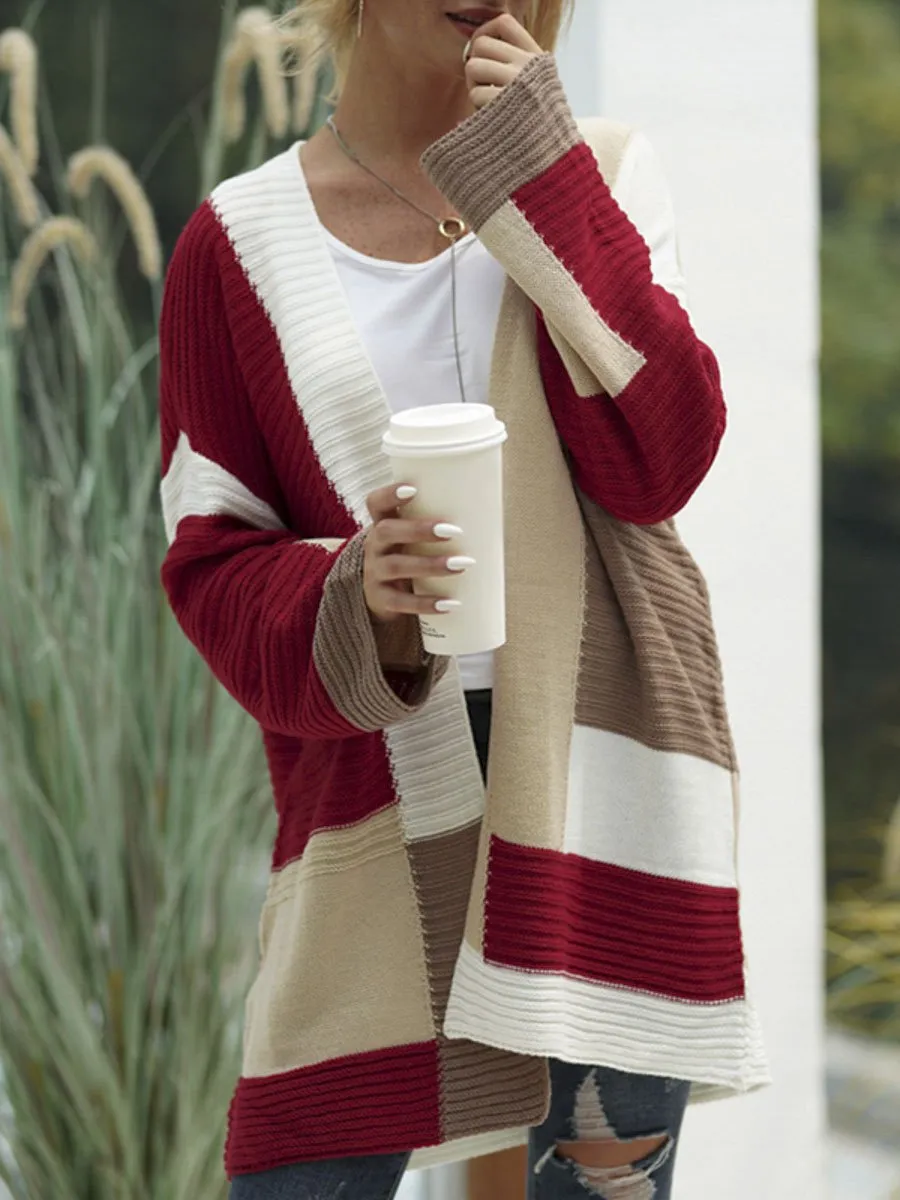 Pixel Block  Knitted Sleeve Vest - Multicolor