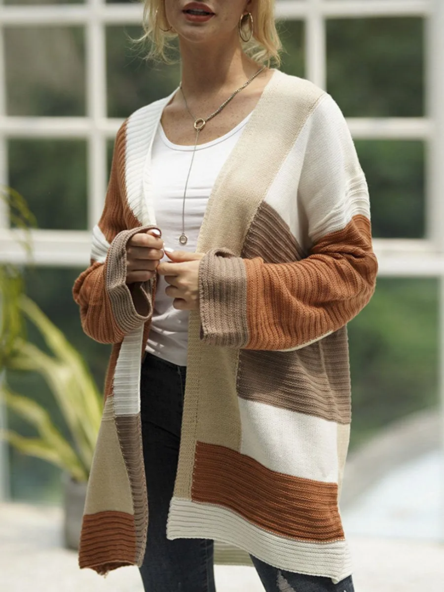 Pixel Block  Knitted Sleeve Vest - Multicolor