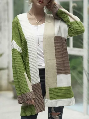 Pixel Block  Knitted Sleeve Vest - Multicolor