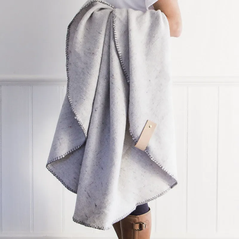 PORTSEA ROUND THROW BLANKET GREY