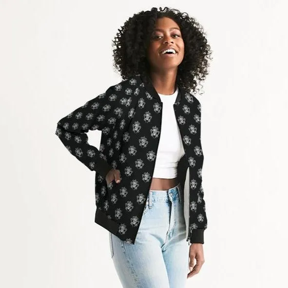 Punk Majesty Logo Pattern Women's Bomber Jacket