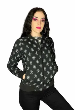 Punk Majesty Logo Pattern Women's Bomber Jacket