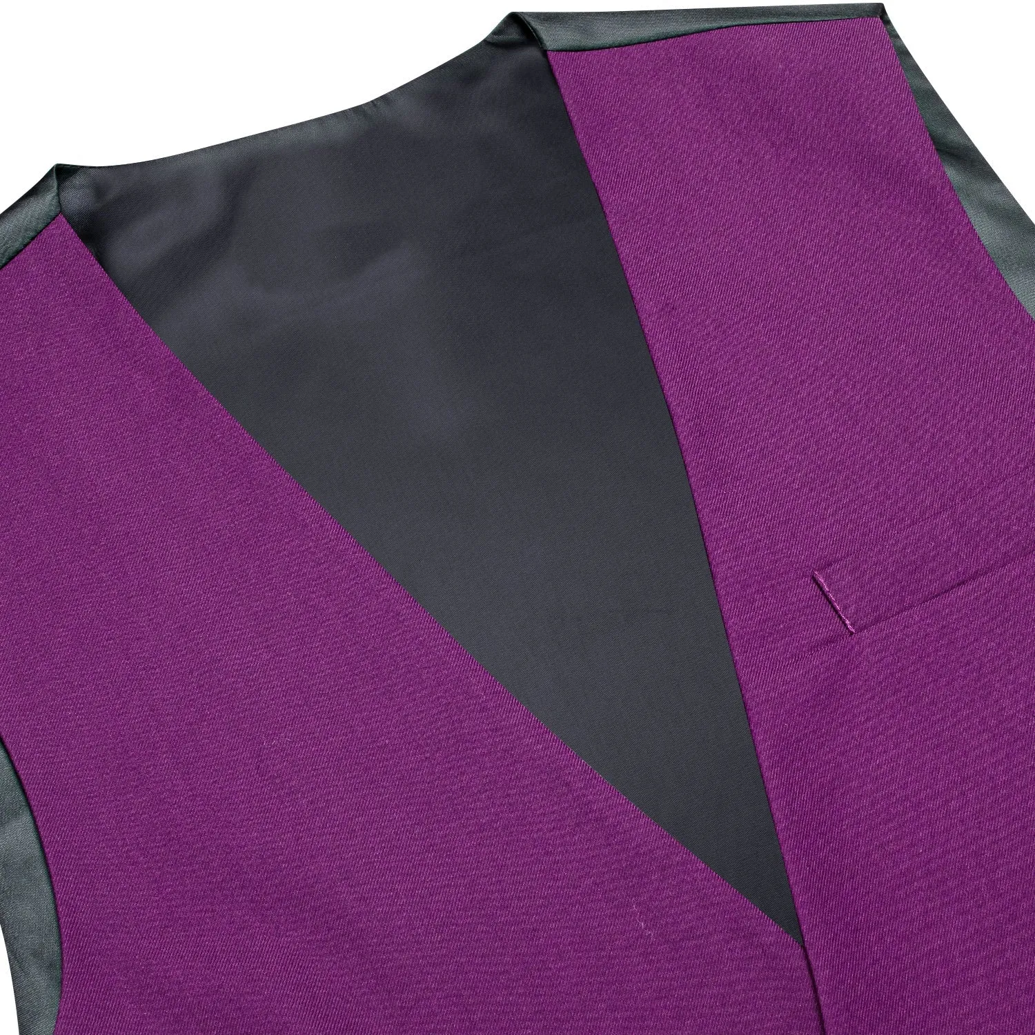Purple Cotton Solid Splicing Jacquard Men's Vest