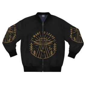 "The X-Files Inspired Bomber Jacket: 'I Want to Leave'"