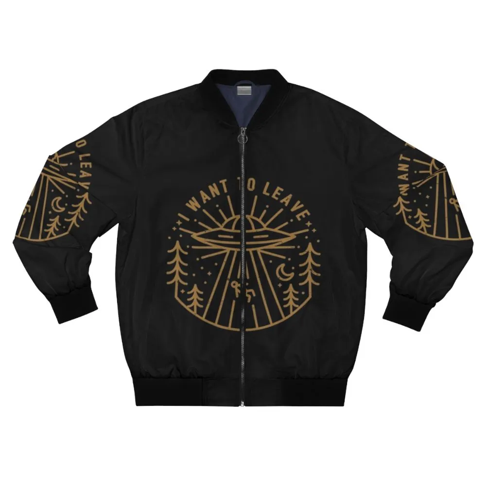 "The X-Files Inspired Bomber Jacket: 'I Want to Leave'"