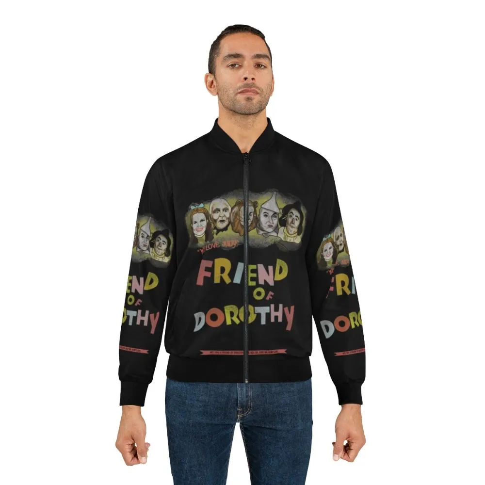 "Wizard of Oz Bomber Jacket - 'Friend of Dorothy' Design"
