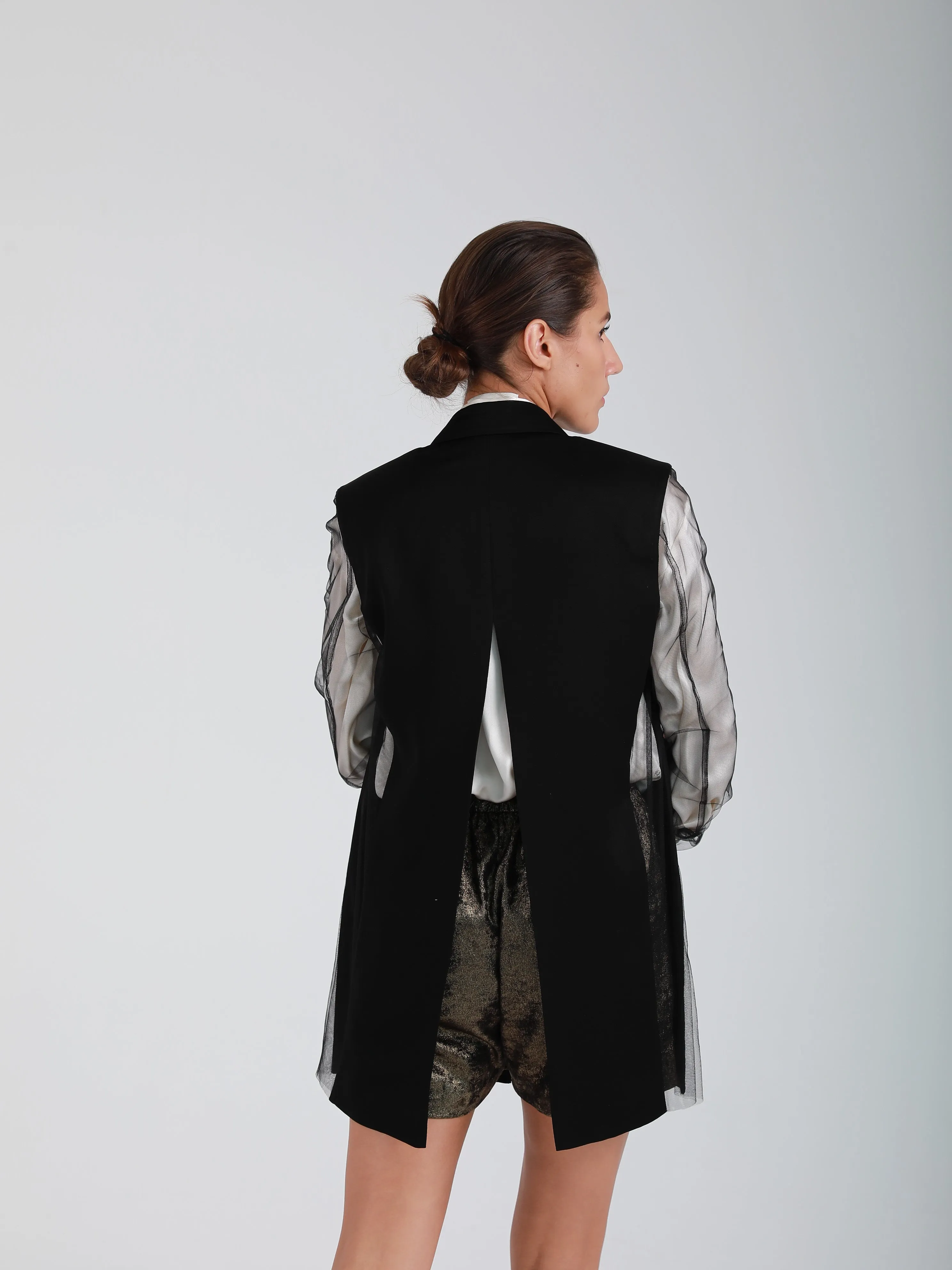 Rola Crepe Couture Blazer - Crystal Embellished
