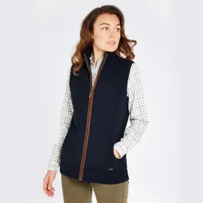Sheedy Ladies Knitted Bodywarmer, navy