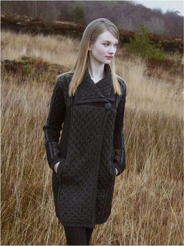 Single Button Plated Coat
