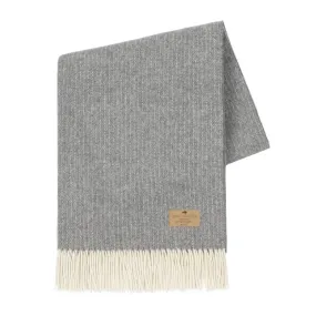 Slate Pinstripe Cashmere Throw by Lands Downunder