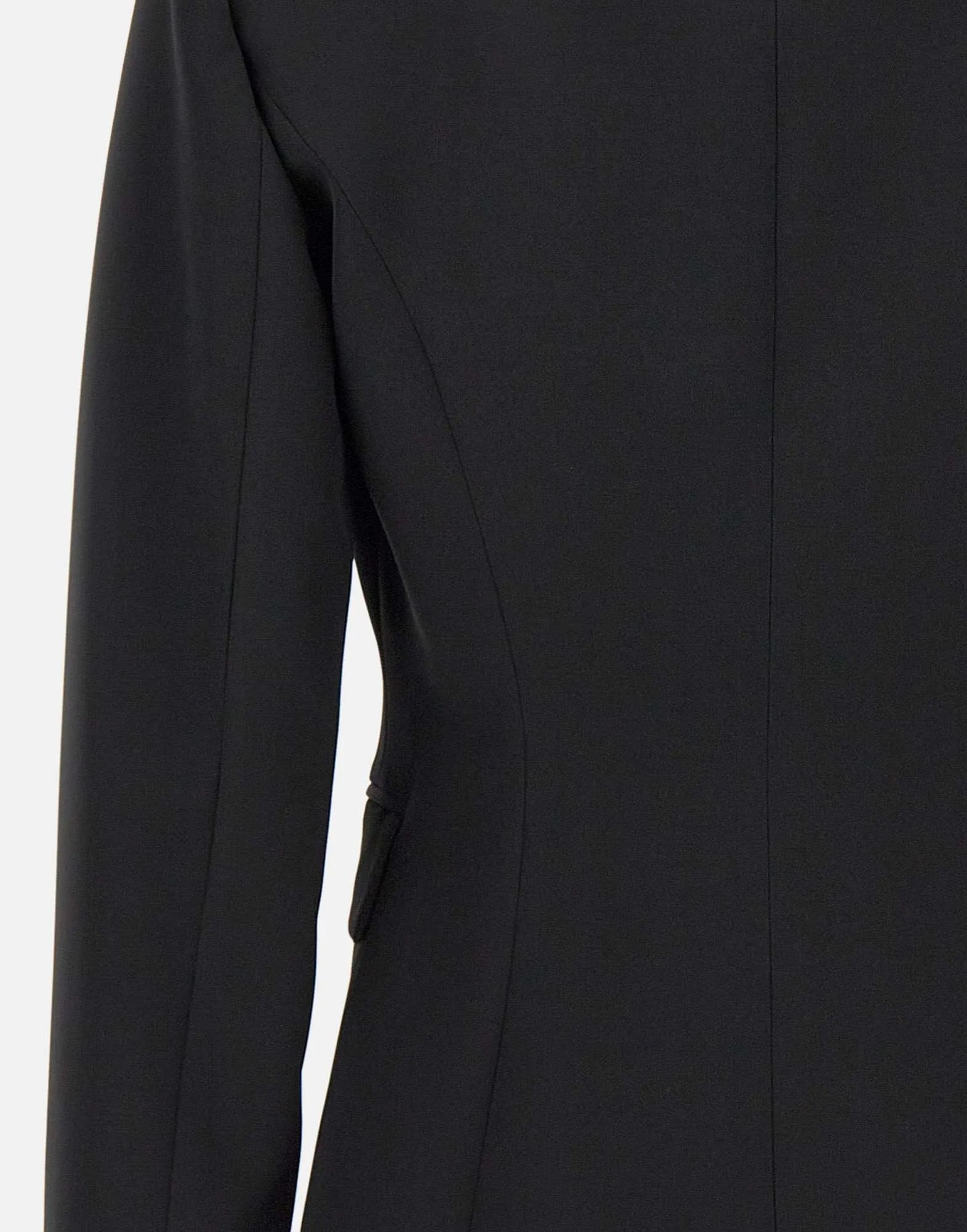 Slim Fit Black Crepe Blazer