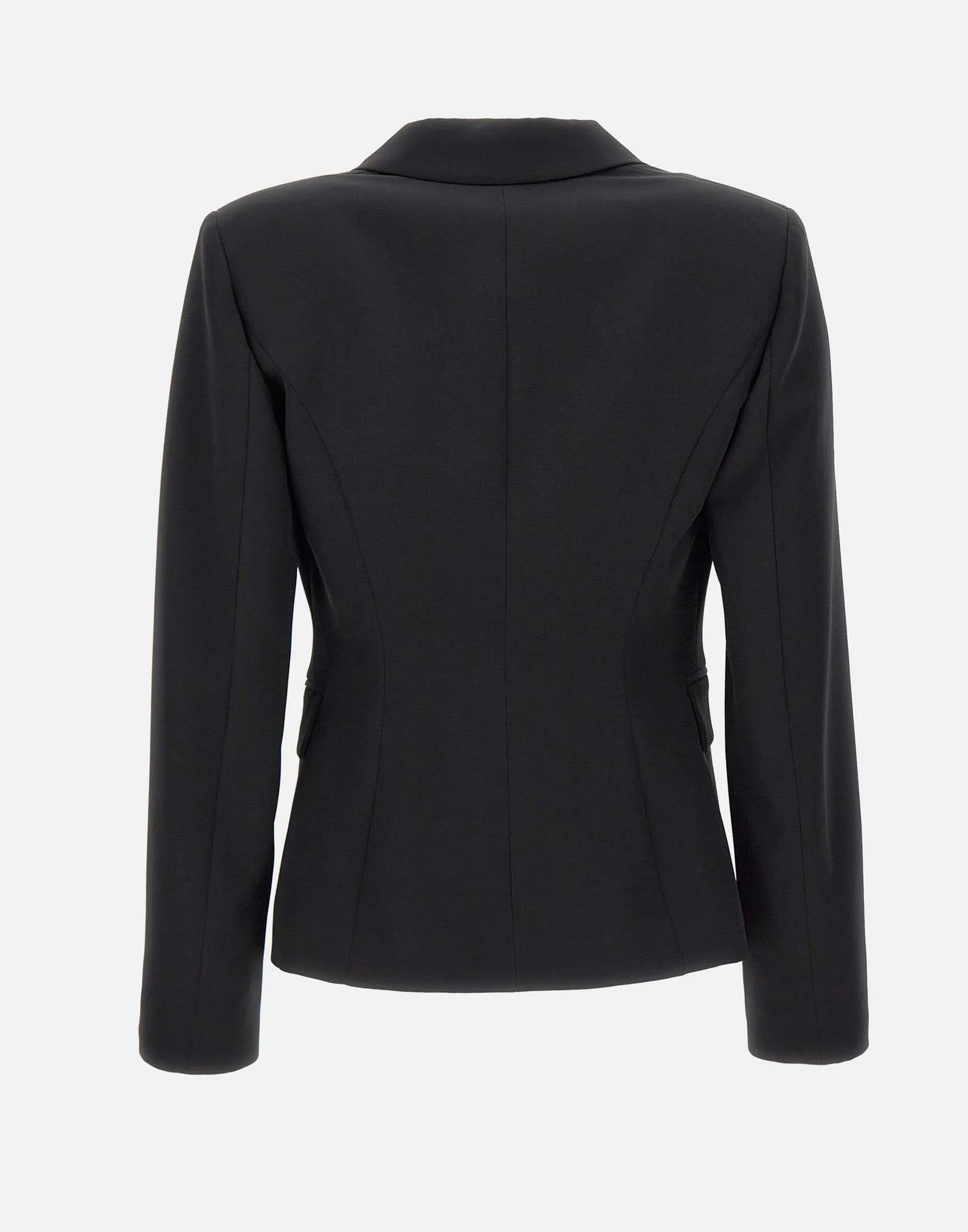 Slim Fit Black Crepe Blazer
