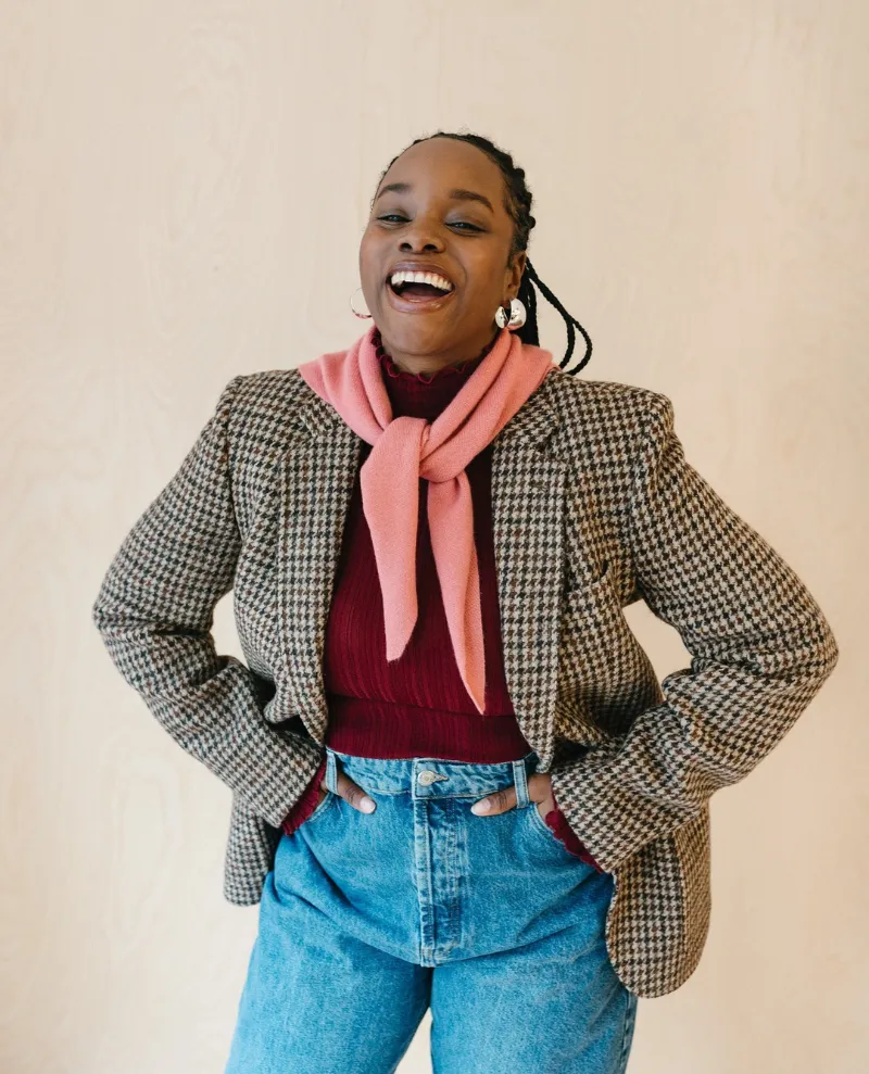 TBCo Merino Pink Triangle Scarf